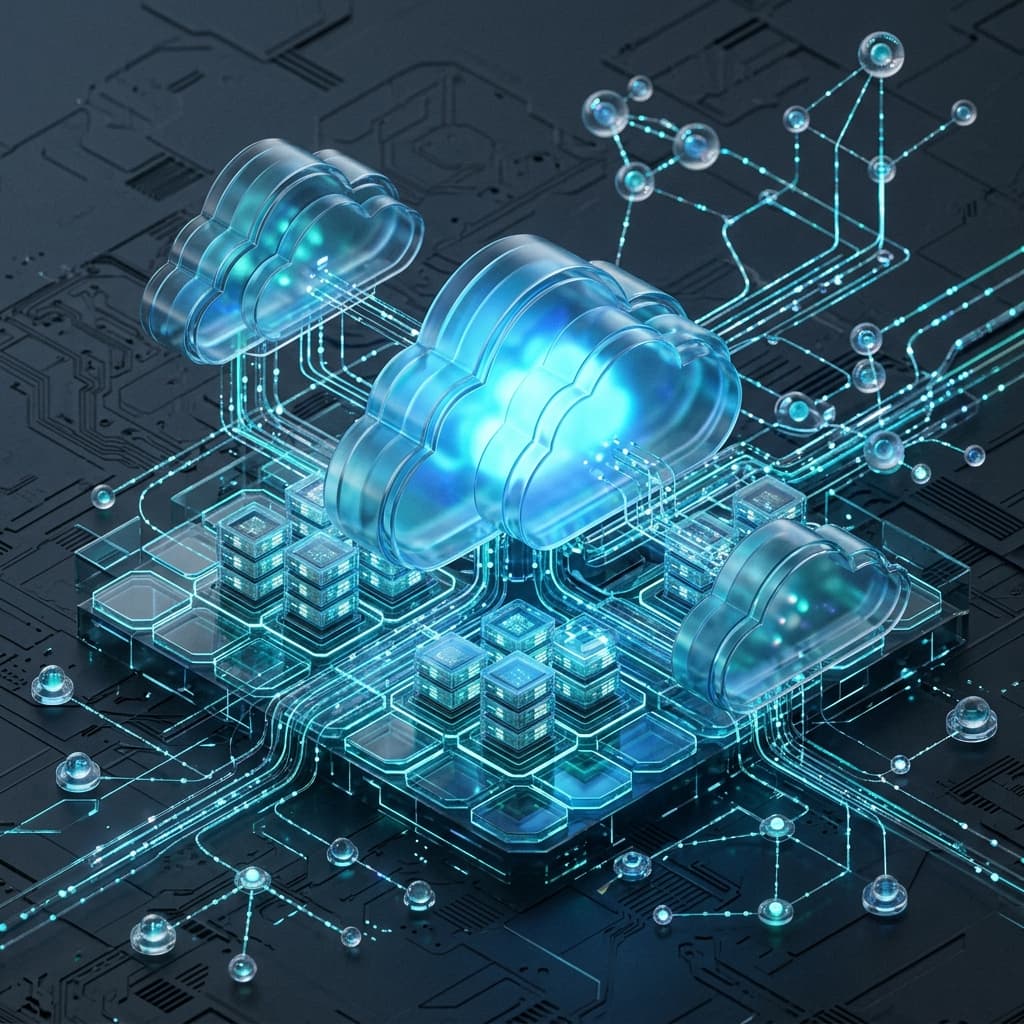 Abstract visualization of massive cloud infrastructure networks
